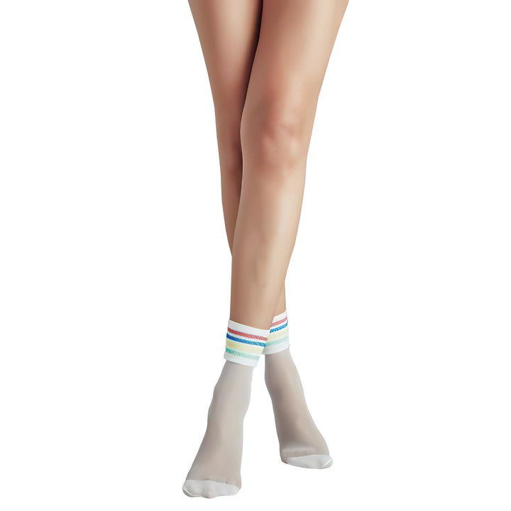 Penti Rainbow Stripe Fashion Ankle Highs - fashiontight.uk