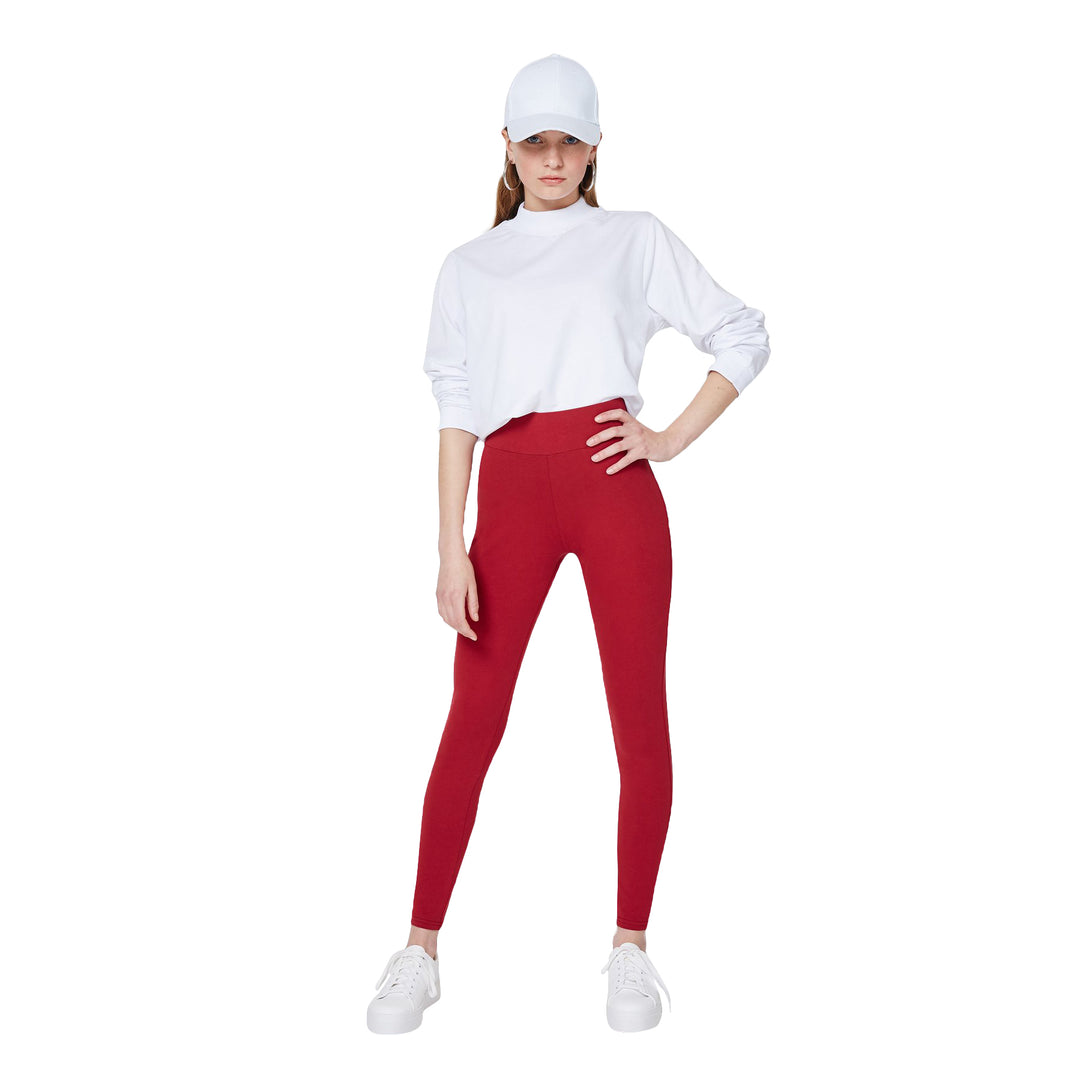 FashionTight Red Classic High Waisted Leggings