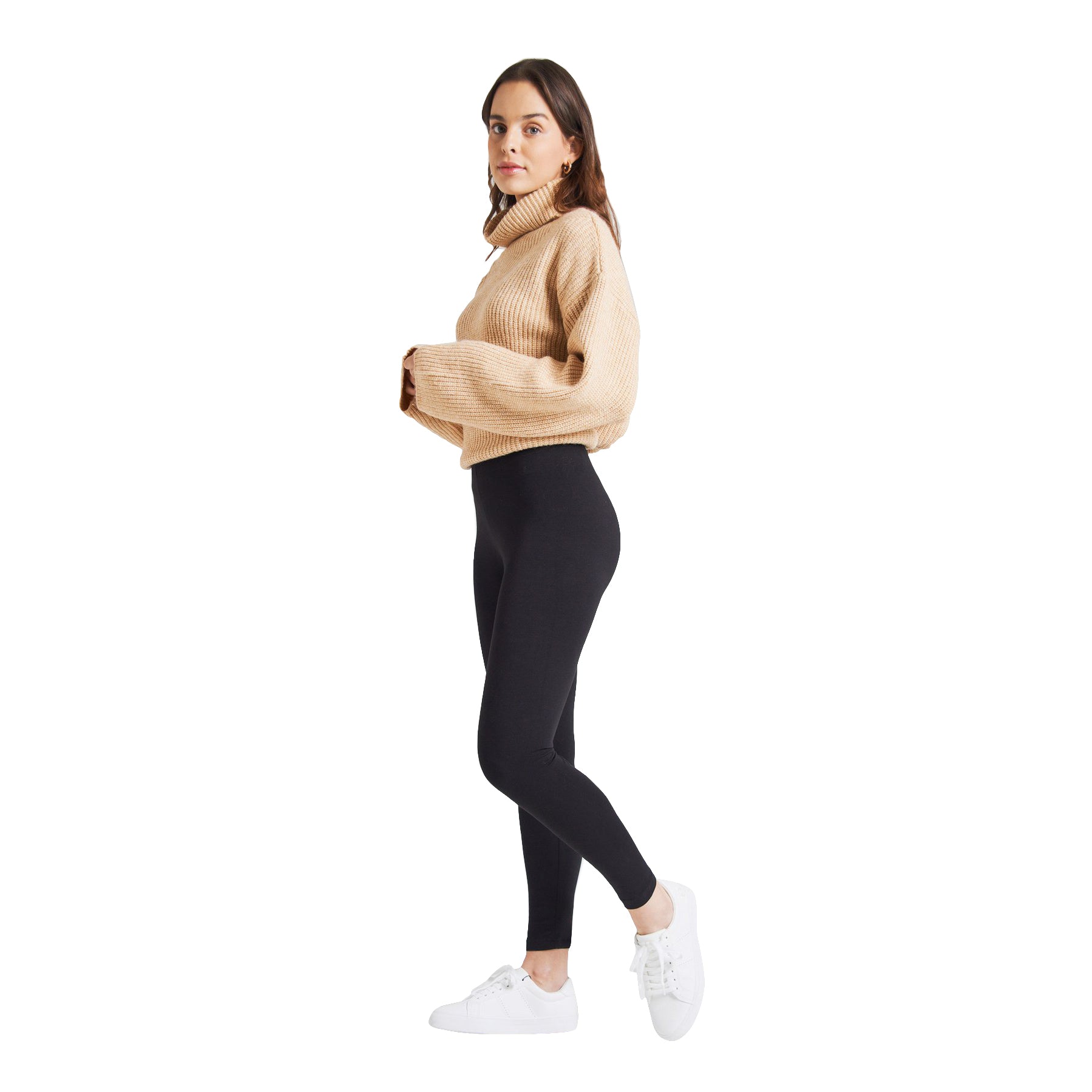 FashionTight Black Classic High Waisted Ankle Length Leggings