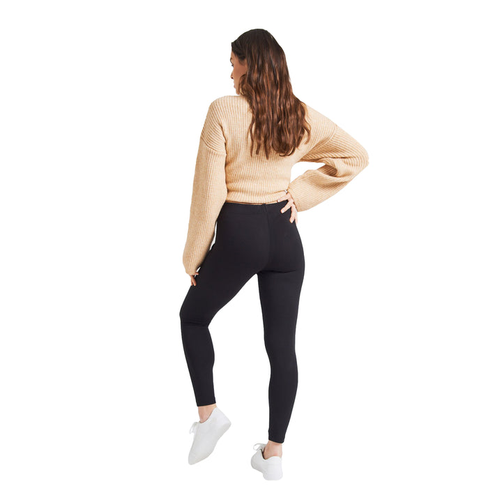 FashionTight Black Classic High Waisted Ankle Length Leggings