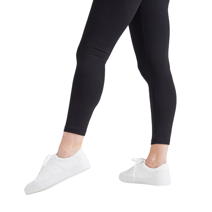 FashionTight Black Classic High Waisted Ankle Length Leggings