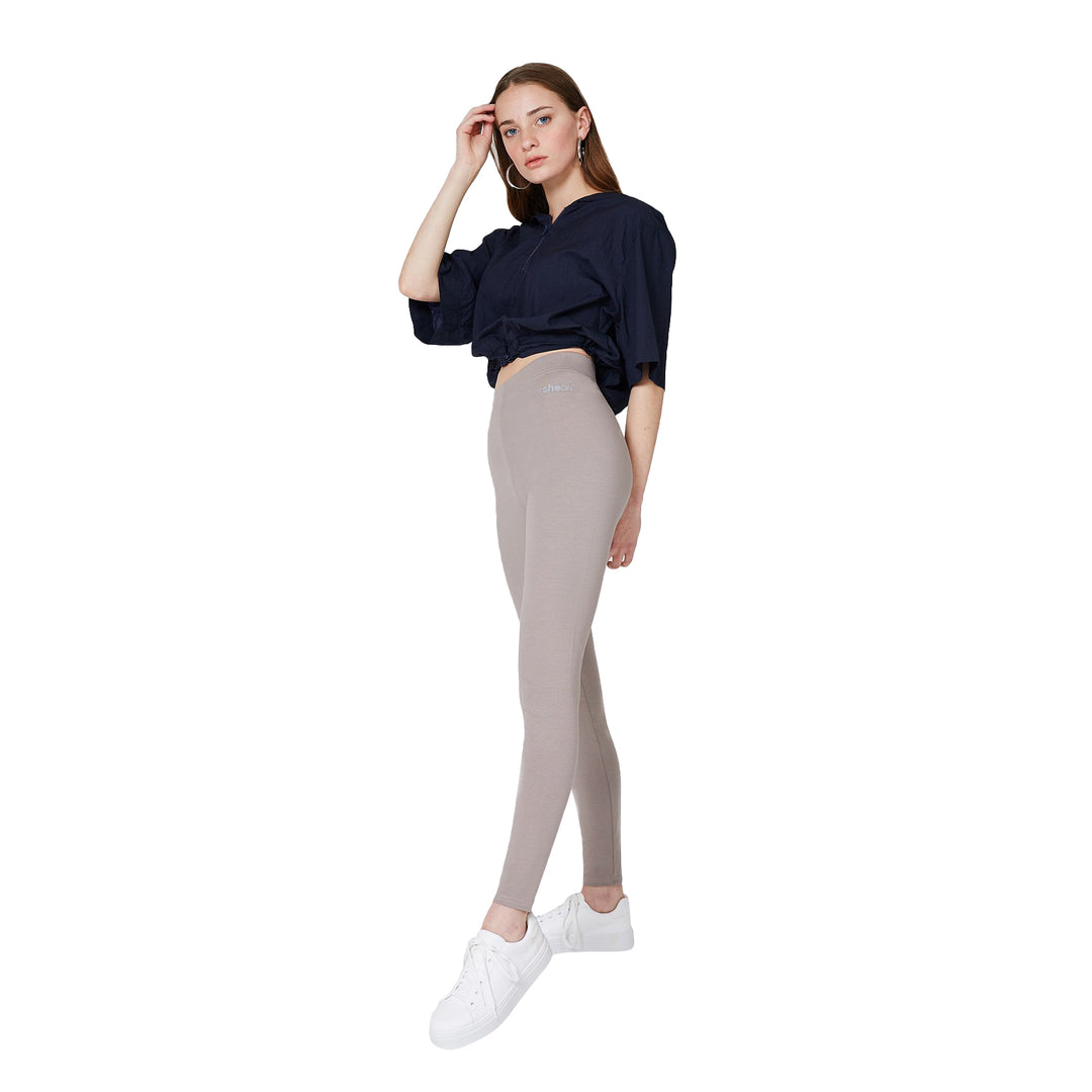FashionTight Brown Basic High Waisted Leggings