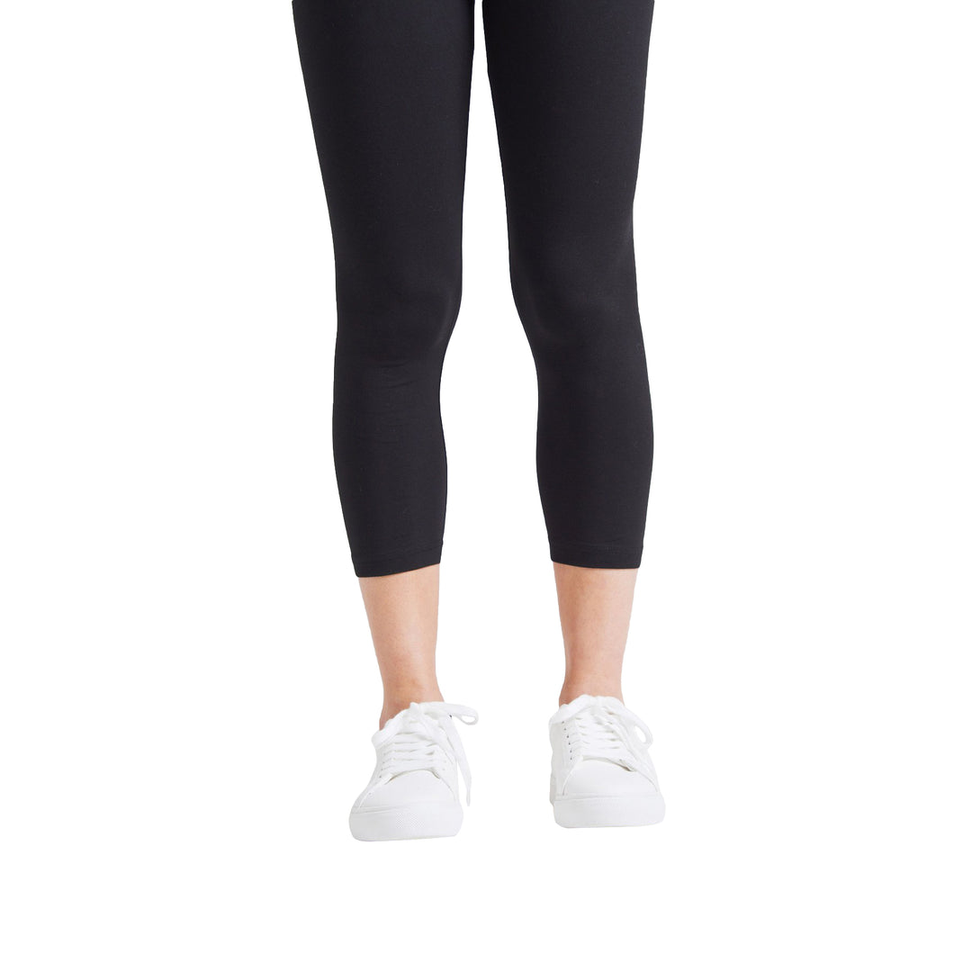 FashionTight Black Classic High Waisted Cropped Leggings