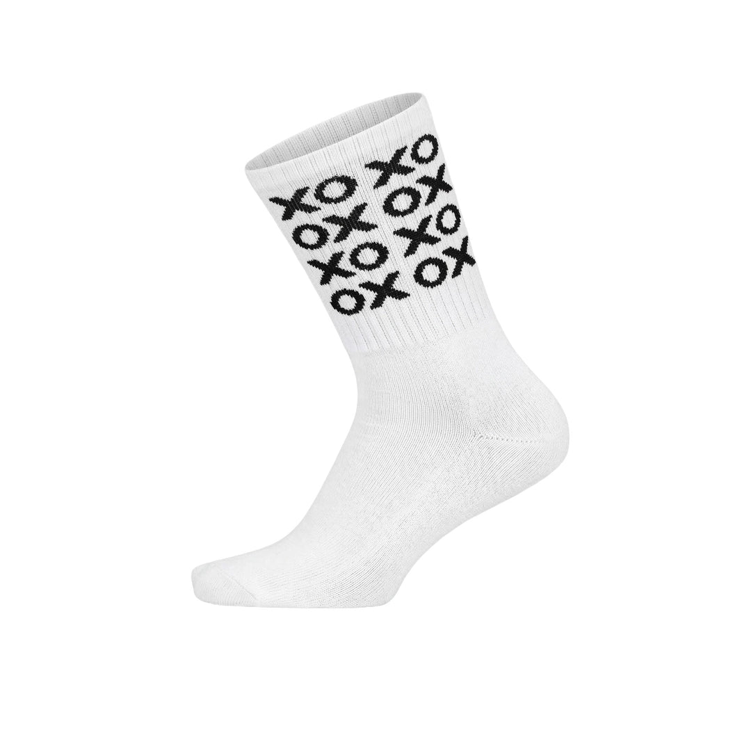 Louluu women's cotton Black Xox ankle socks — front view | Louluu