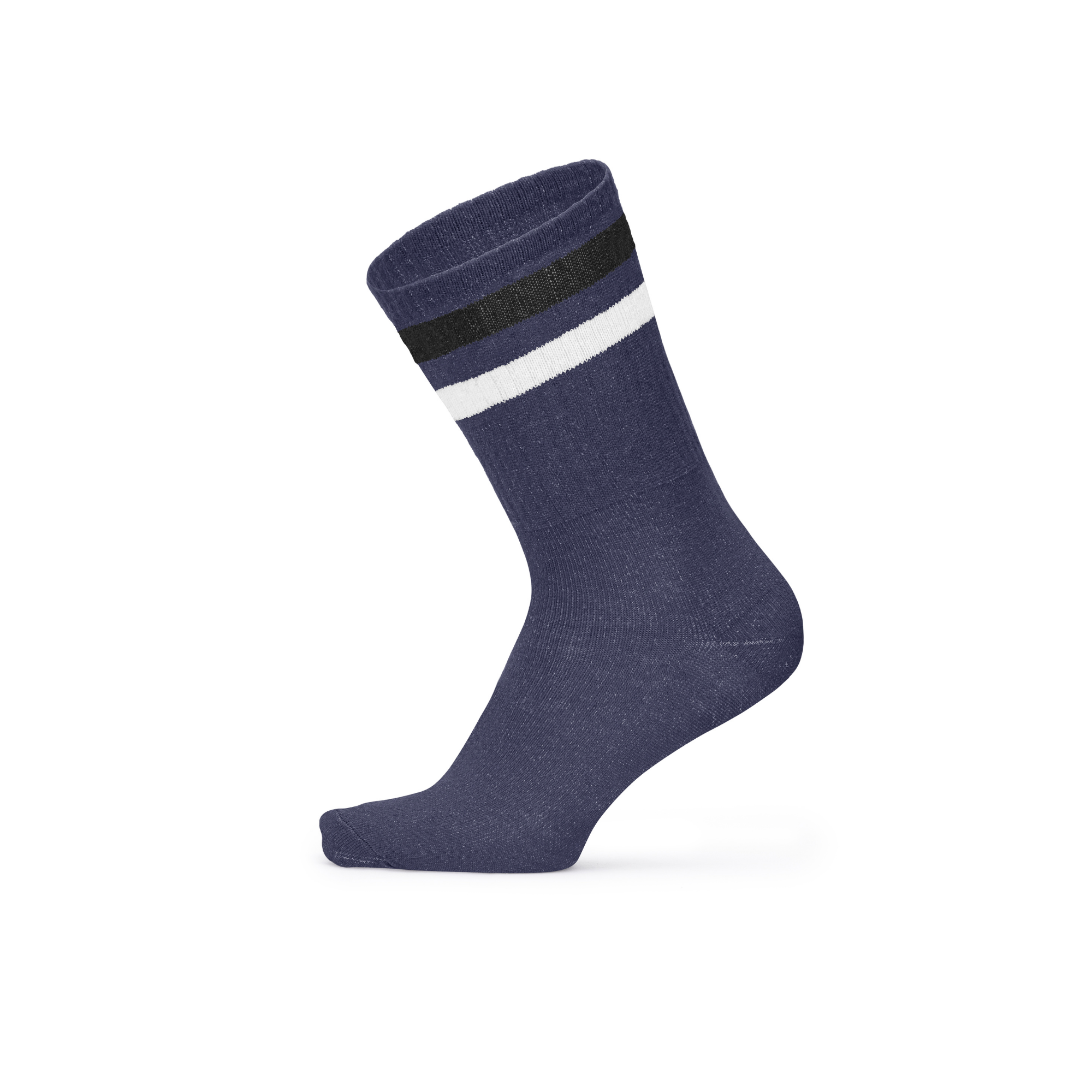 2 Stripe Dark Blue Colour Tennis Socks