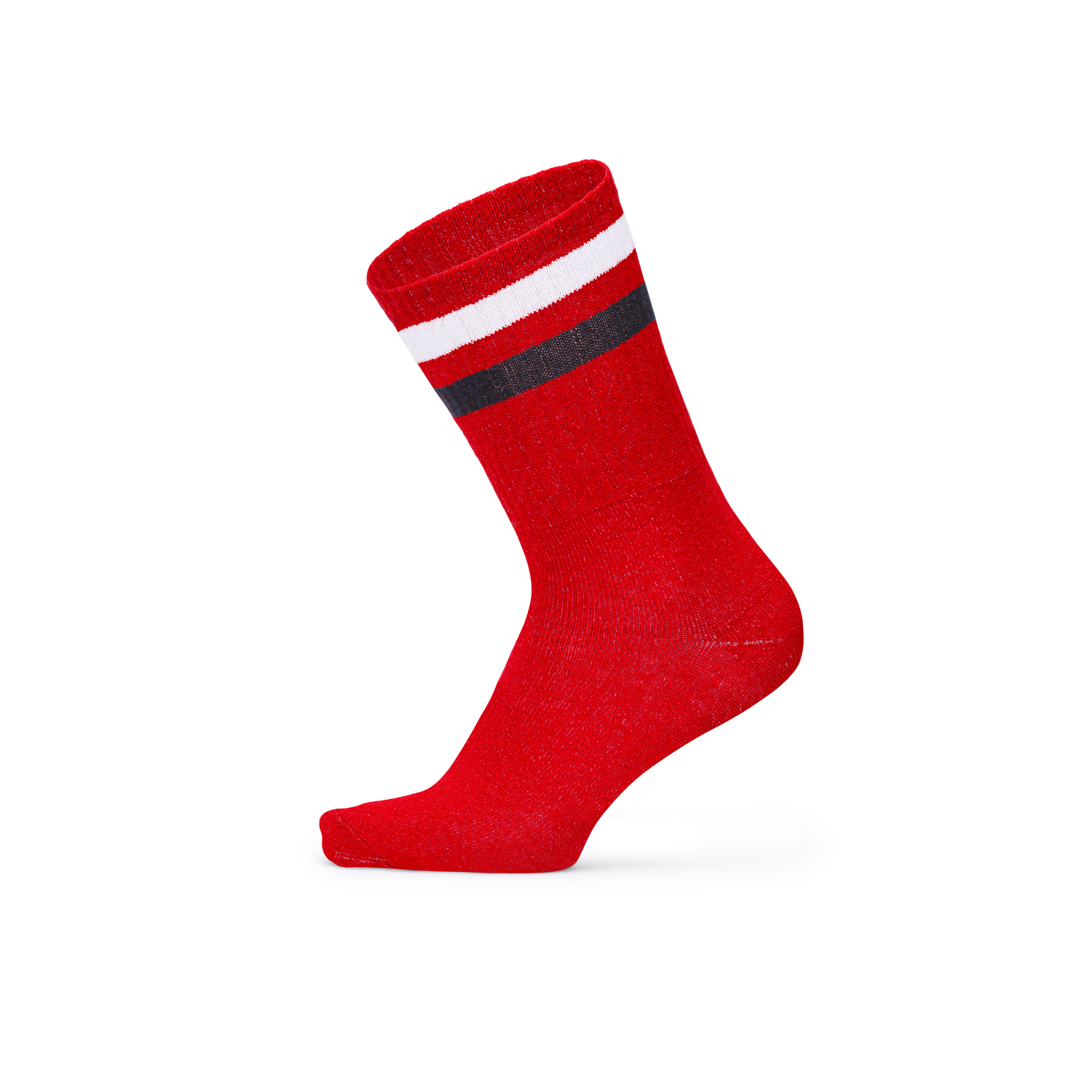 2 Stripe Red Colour Tennis Socks