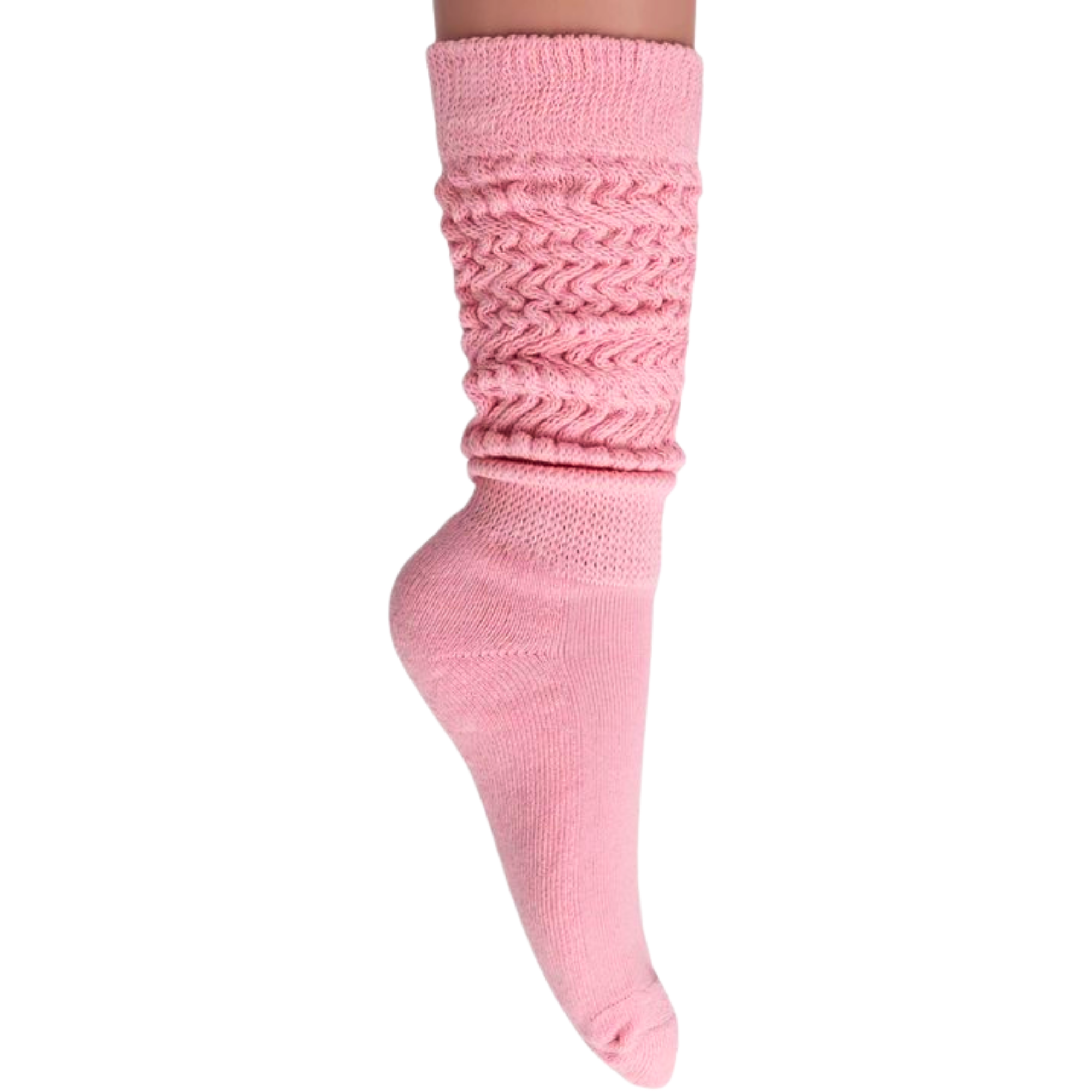 Louluu Women Pink Colour Slouch Socks