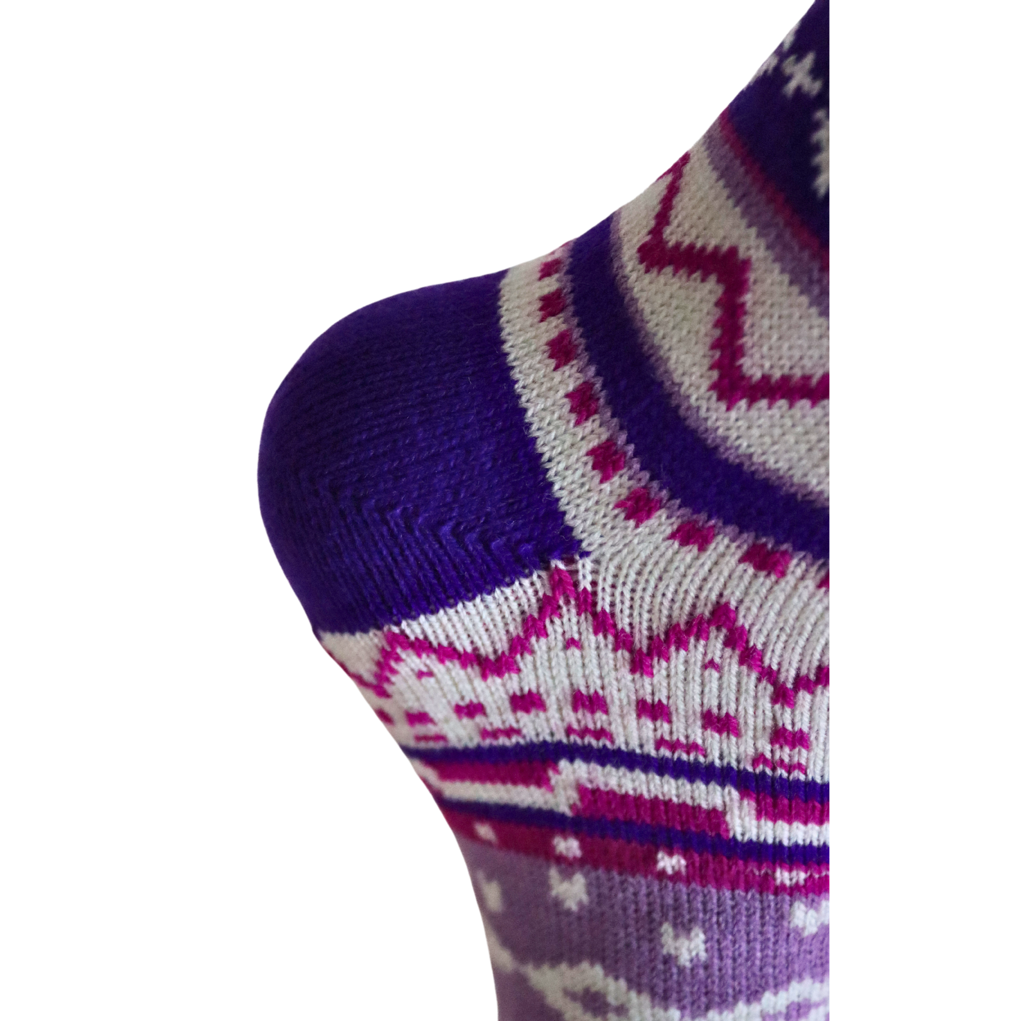 Louluu Women Purple Colour Nordic Design Socks