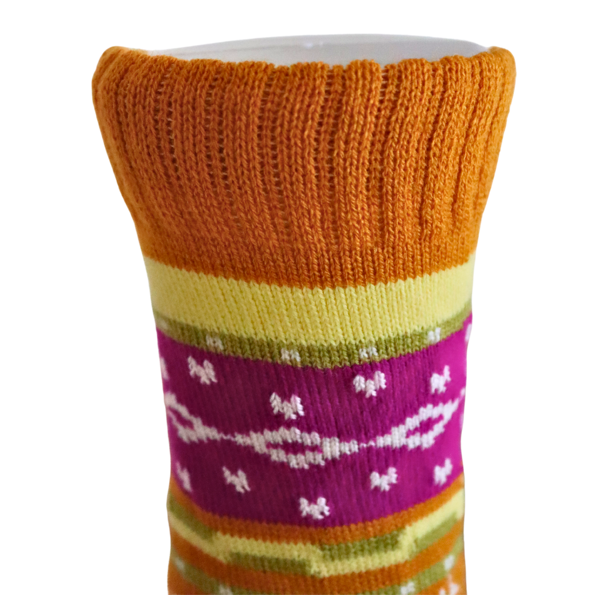 Louluu Women Mustard Colour Nordic Design Socks