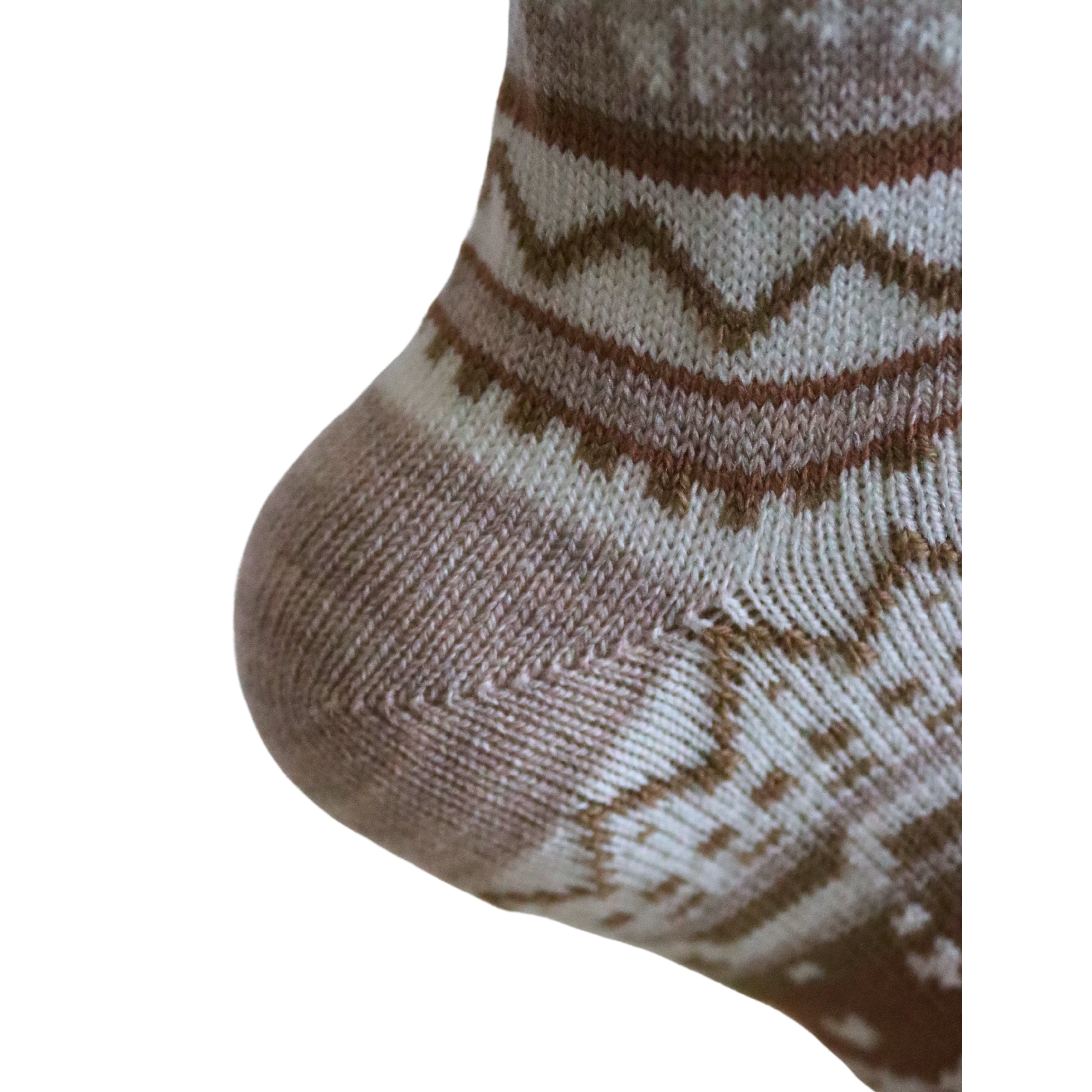 Louluu Women Beige Colour Nordic Design Socks