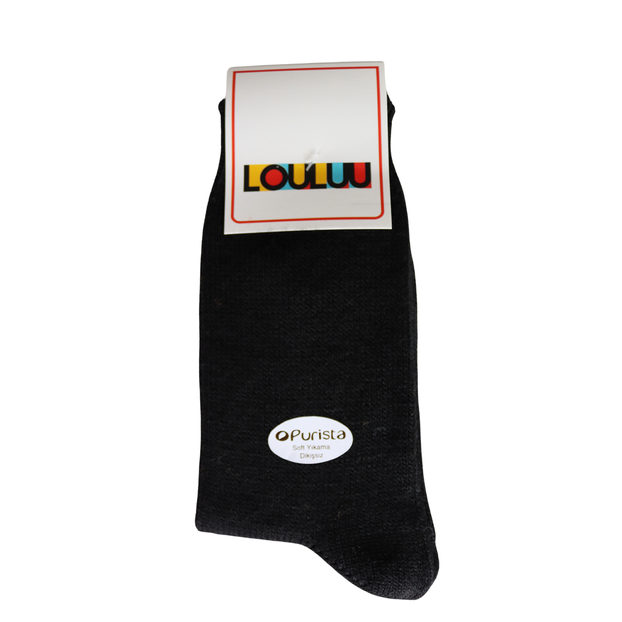 Louluu Women Black Colour Lambswool Socks