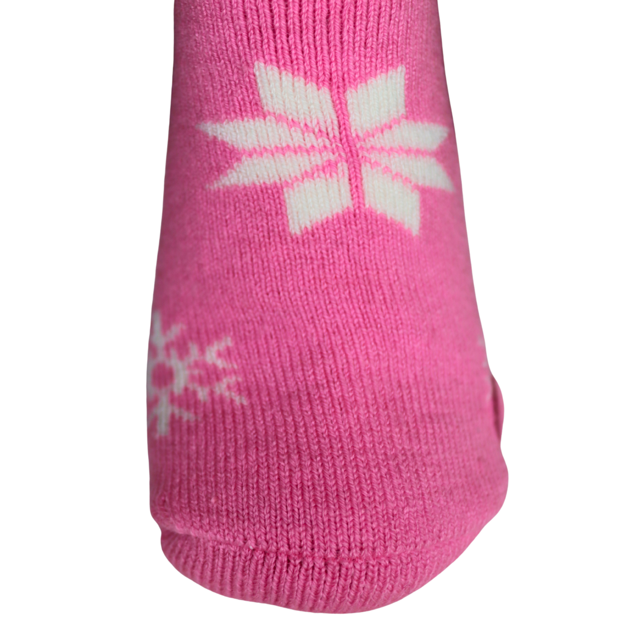 Louluu Women Thermal Snowflake Pink Colour Socks