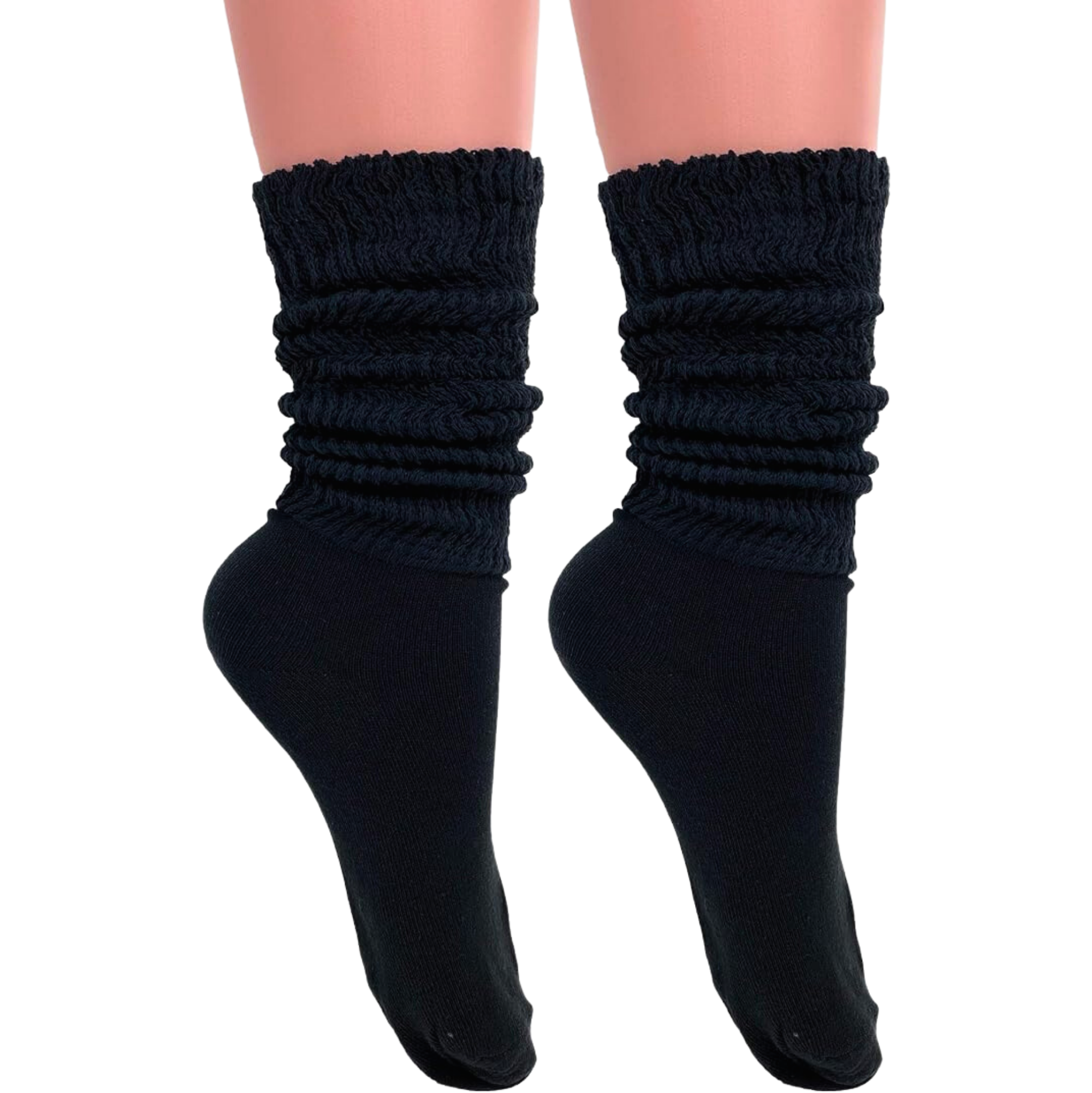 Louluu Women Black Colour Slouch Socks