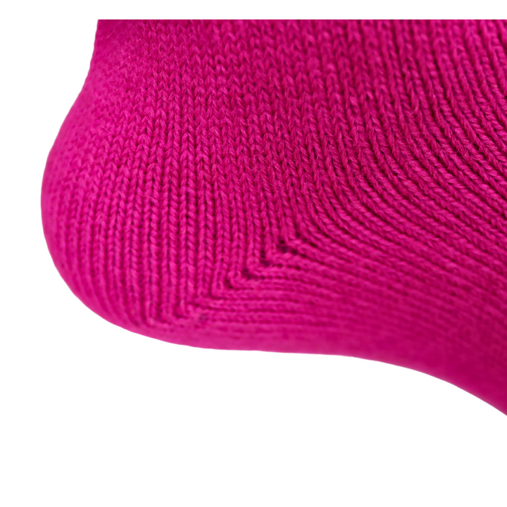 Louluu Wool Fuchsia Colour Turn Cuff Soft Ankle Socks