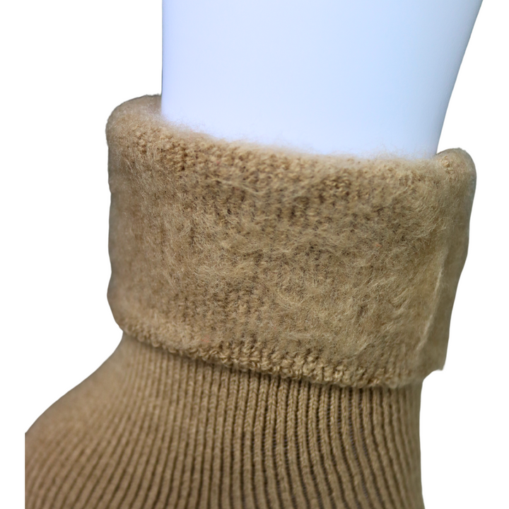 Louluu Women Thermal Snowflake Brown Colour Socks