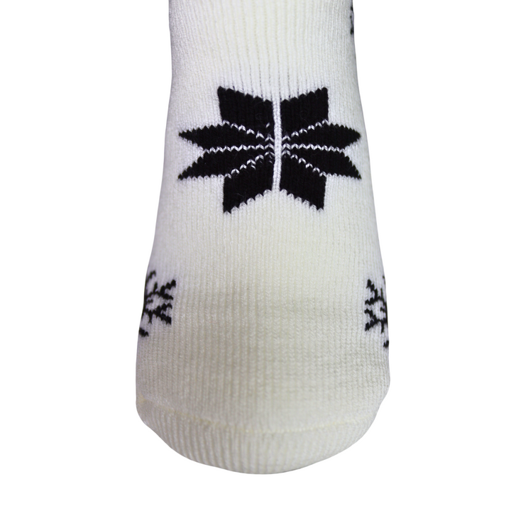 Louluu Women Thermal Snowflake White Colour Socks