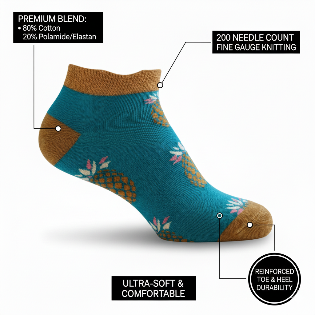 Louluu unisex cotton low cut socks — folded flat lay