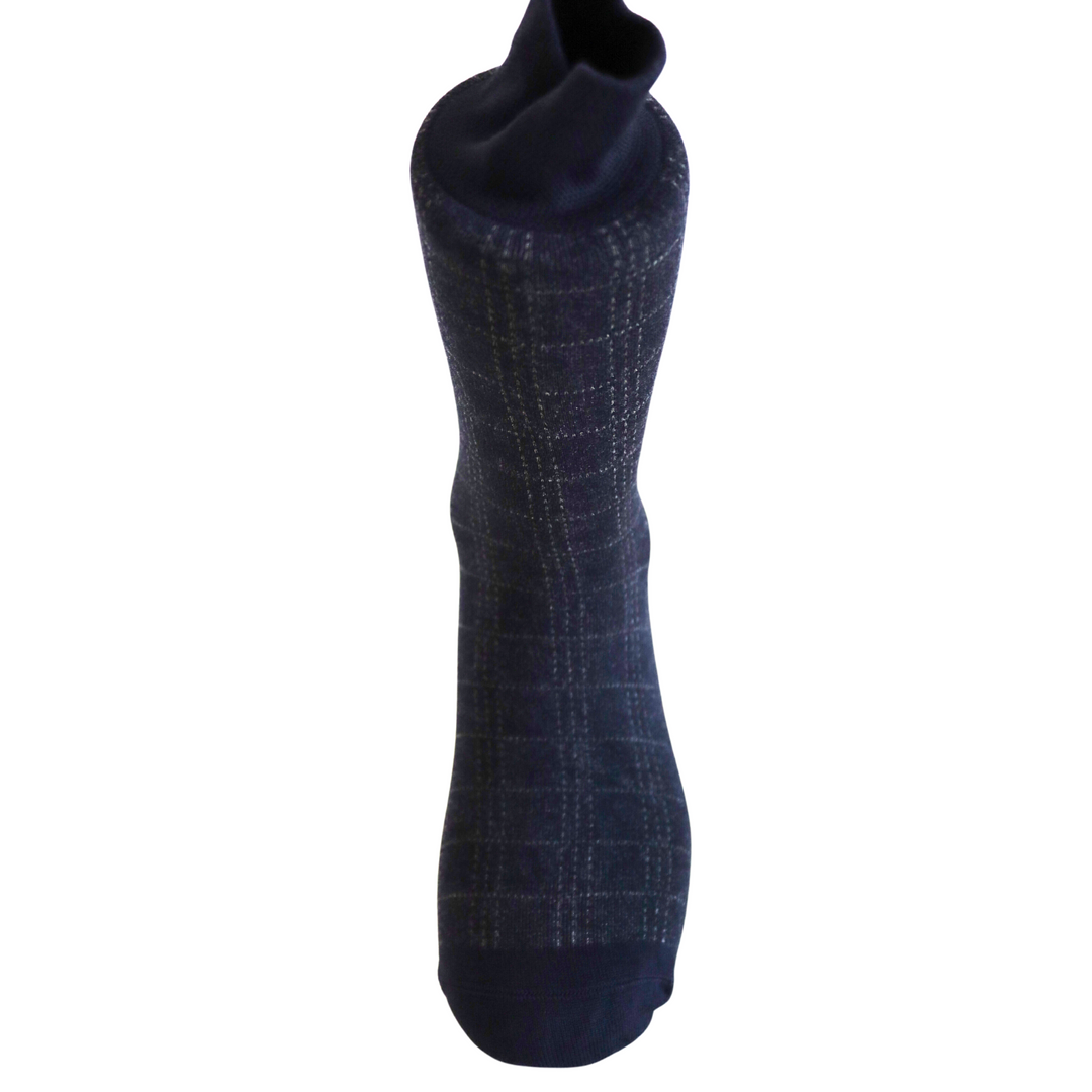 Louluu Men Quad Dark Blue Colour Bamboo Socks