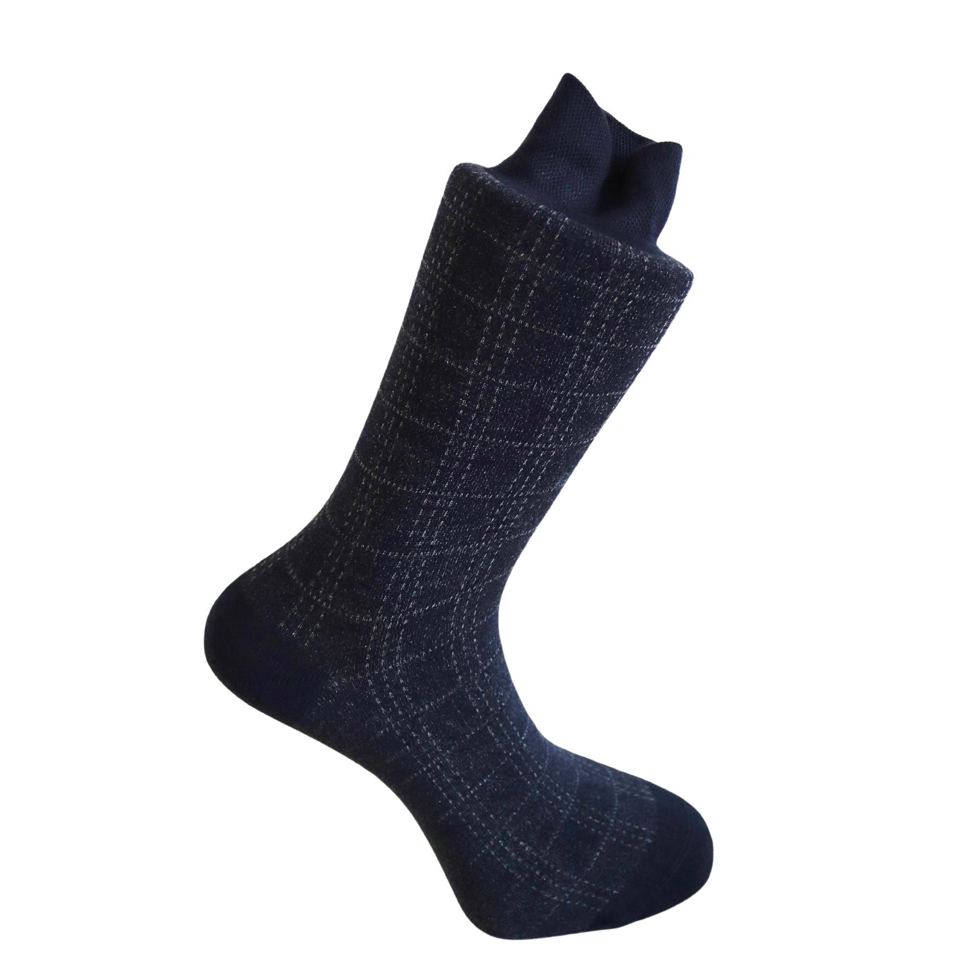 Louluu Men Quad Dark Blue Colour Bamboo Socks
