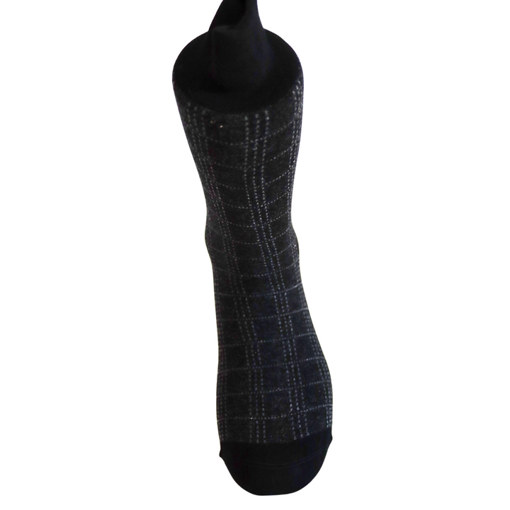 Louluu Men Quad Black Colour Bamboo Socks