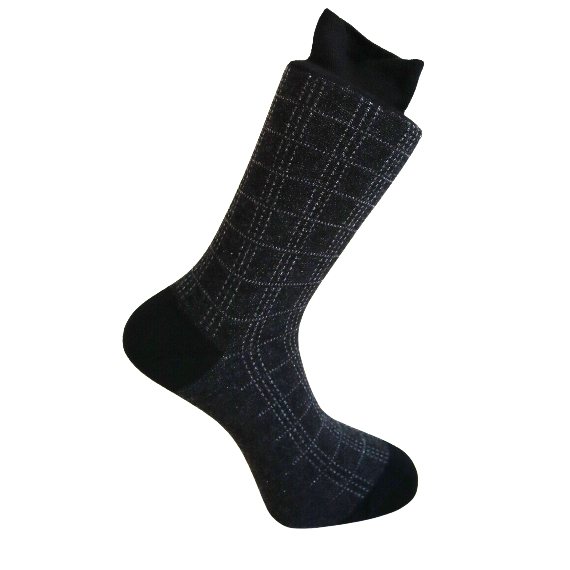 Louluu Men Quad Black Colour Bamboo Socks