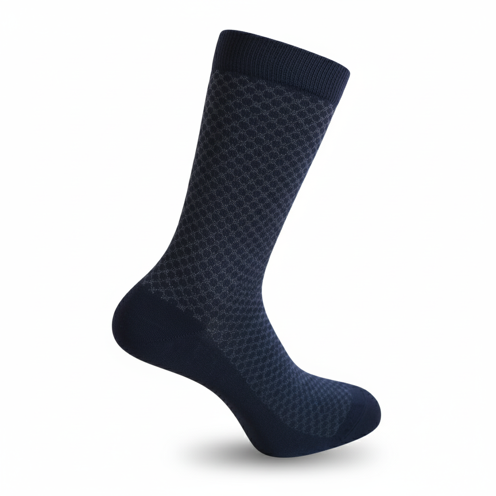 Louluu men's bamboo Blue socks — front view | Louluu