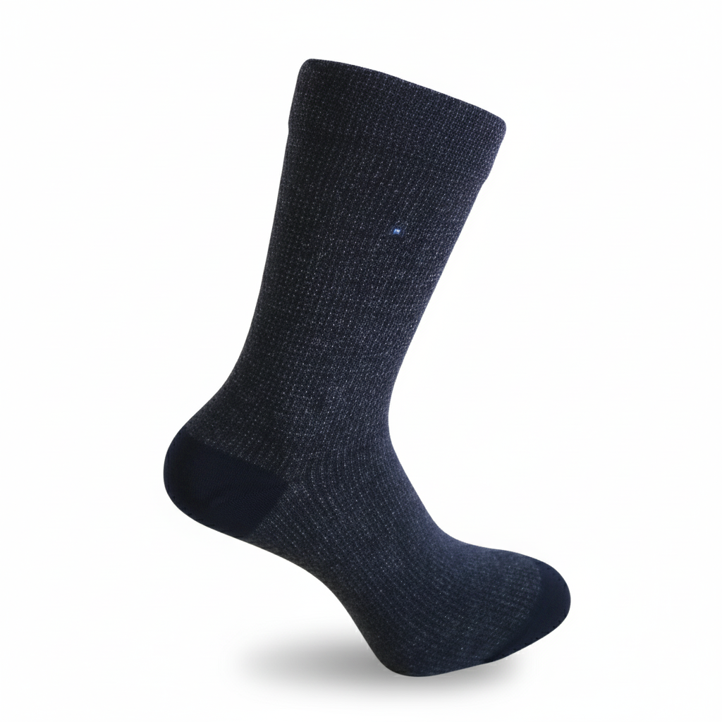 Louluu men's bamboo Blue socks — front view | Louluu
