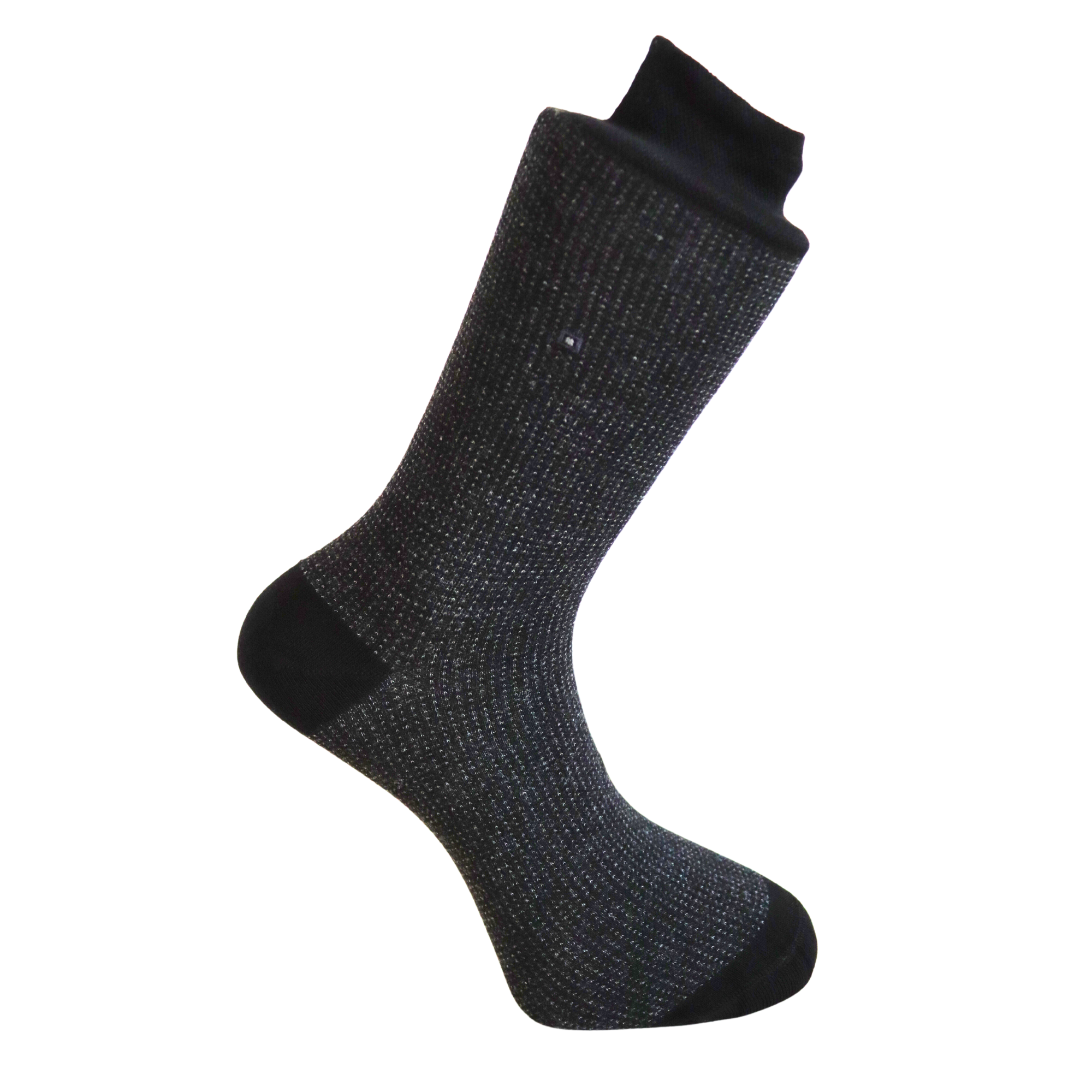 Louluu Men Wave Black Colour Bamboo Socks