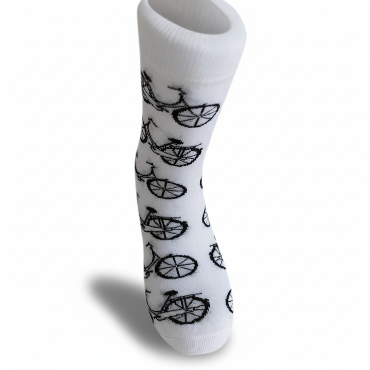 Louluu unisex cotton crew socks — top-down flat lay