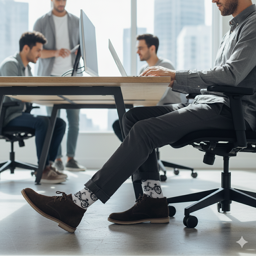 Louluu unisex cotton crew socks — colour variant display