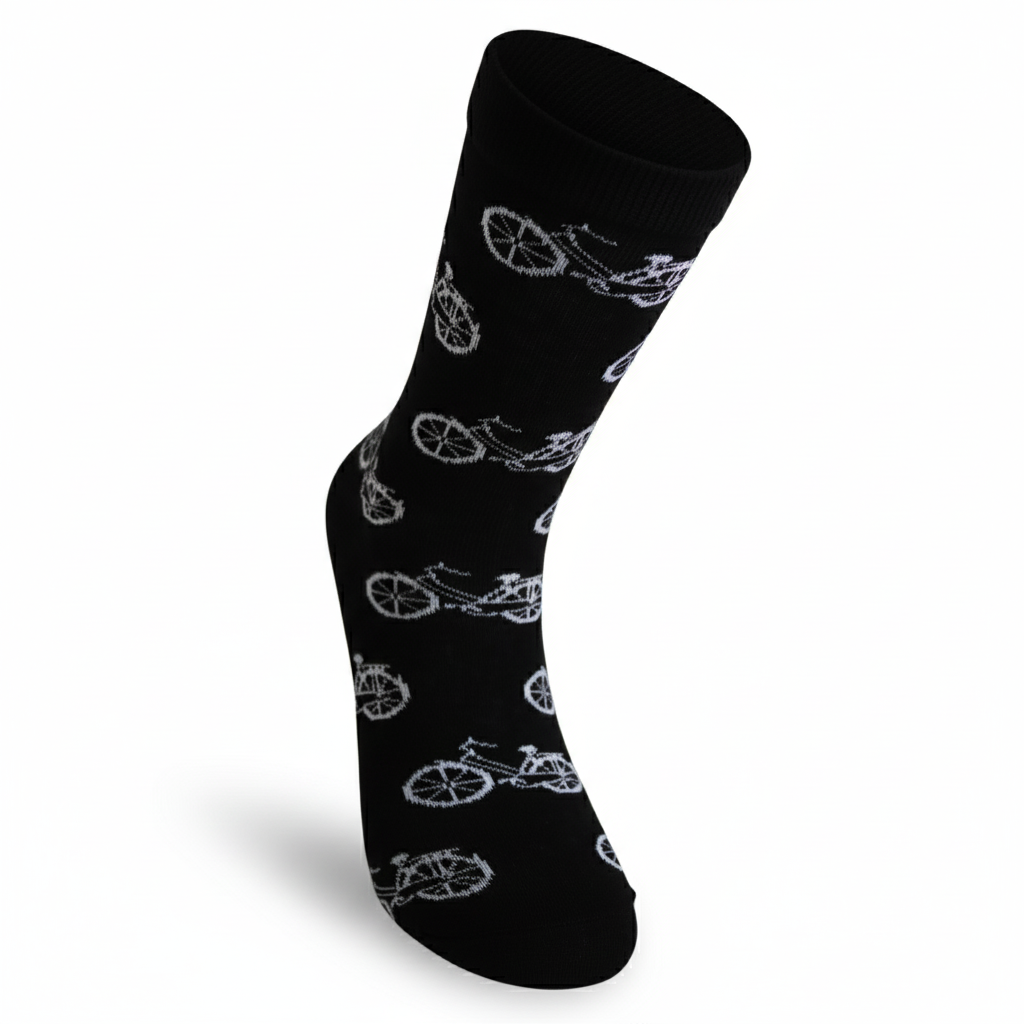 Louluu unisex cotton crew socks — pair side by side