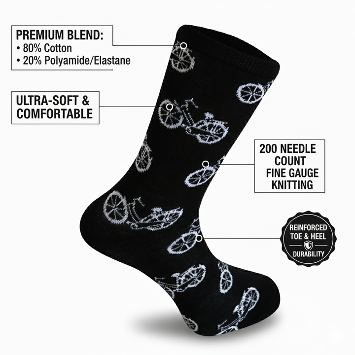 Louluu unisex cotton crew socks — folded flat lay