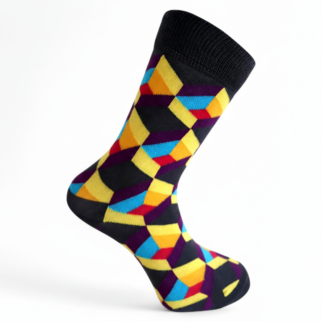 Louluu unisex cotton crew socks — seamless — front view | Louluu