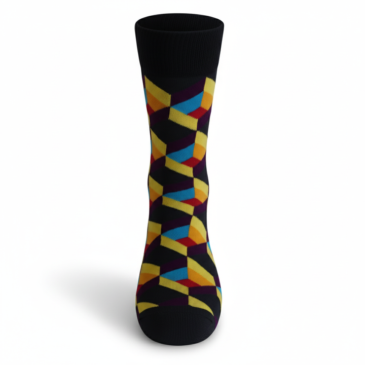 Louluu unisex cotton crew socks — folded flat lay