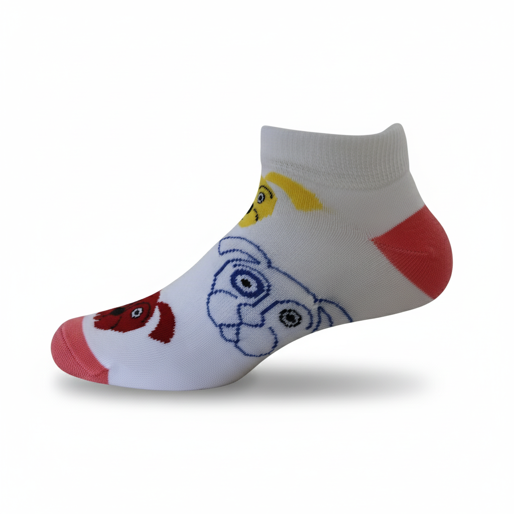 Louluu unisex cotton Dog low cut socks — side profile view, breathable &amp; comfortable | Louluu