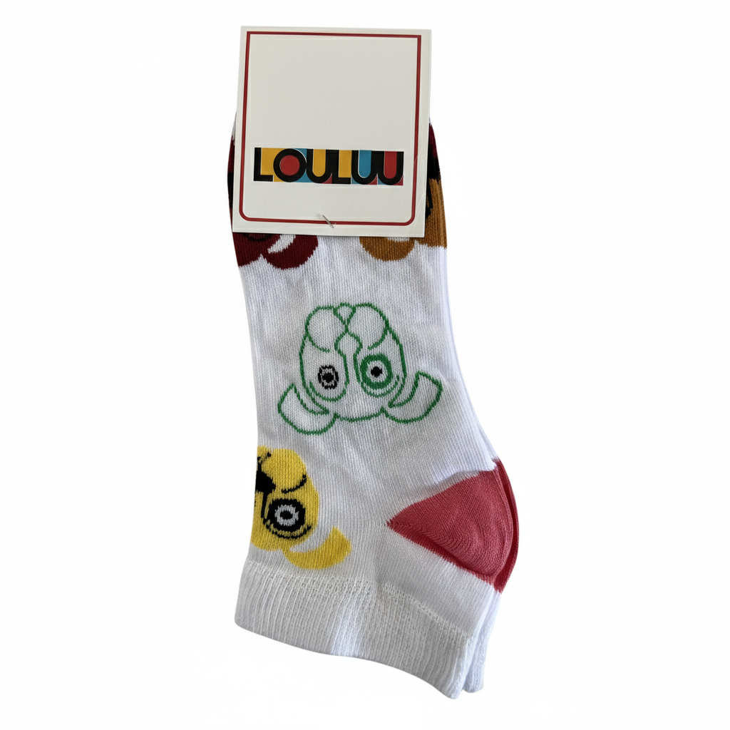 Louluu unisex cotton low cut socks — folded flat lay