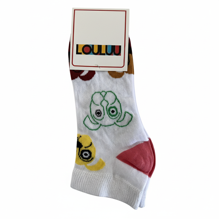 Louluu unisex cotton low cut socks — folded flat lay