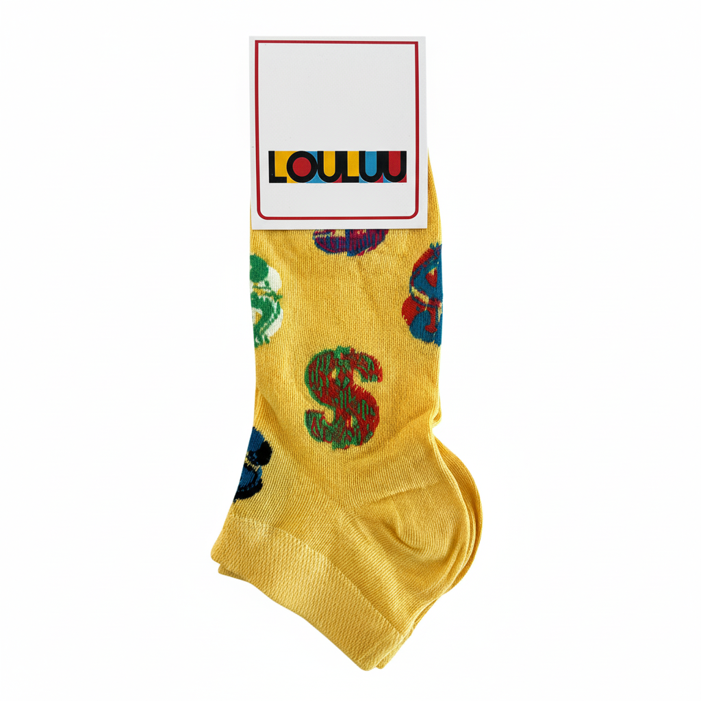 Louluu unisex cotton low cut socks close-up of toe and heel detail — soft &amp; durable fabric