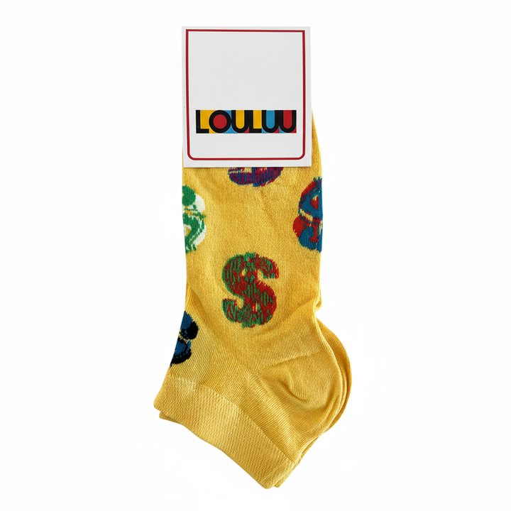 Louluu unisex cotton low cut socks close-up of toe and heel detail — soft &amp; durable fabric