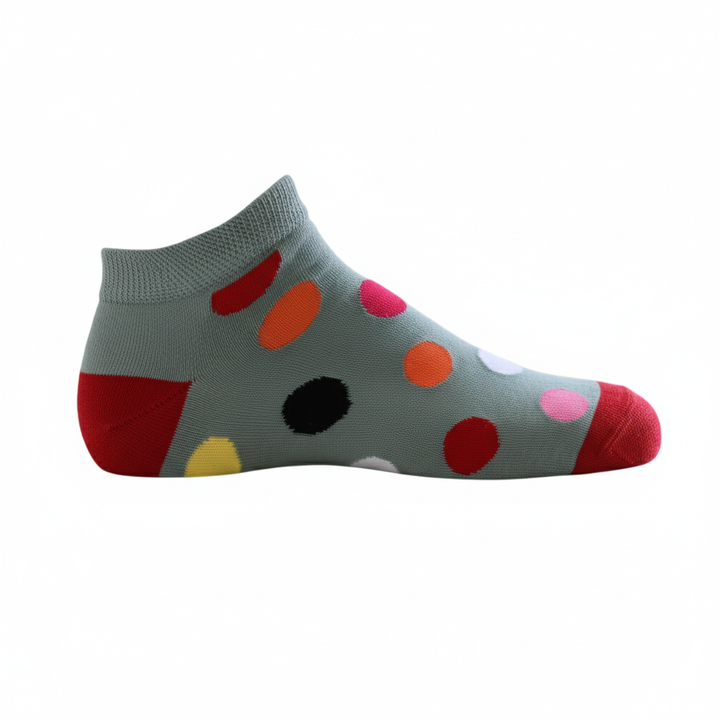 Louluu unisex cotton Dot low cut socks — side profile view, breathable &amp; comfortable | Louluu
