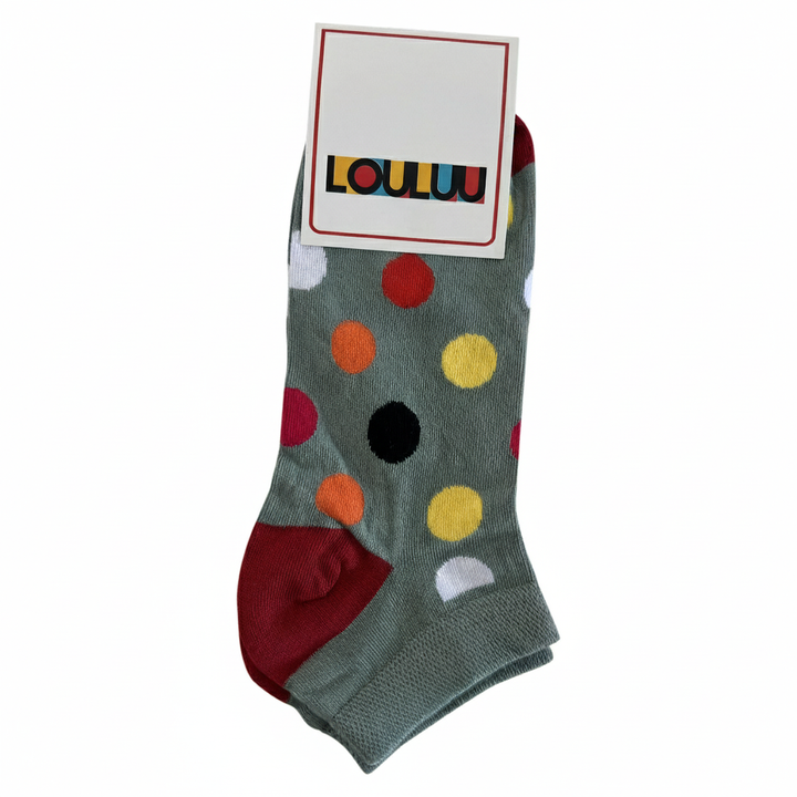 Louluu unisex cotton low cut socks — folded flat lay