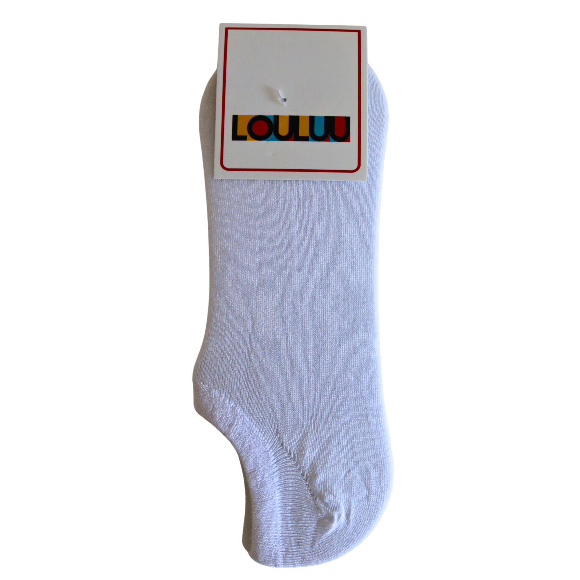 Louluu Men White Color Sneaker Socks