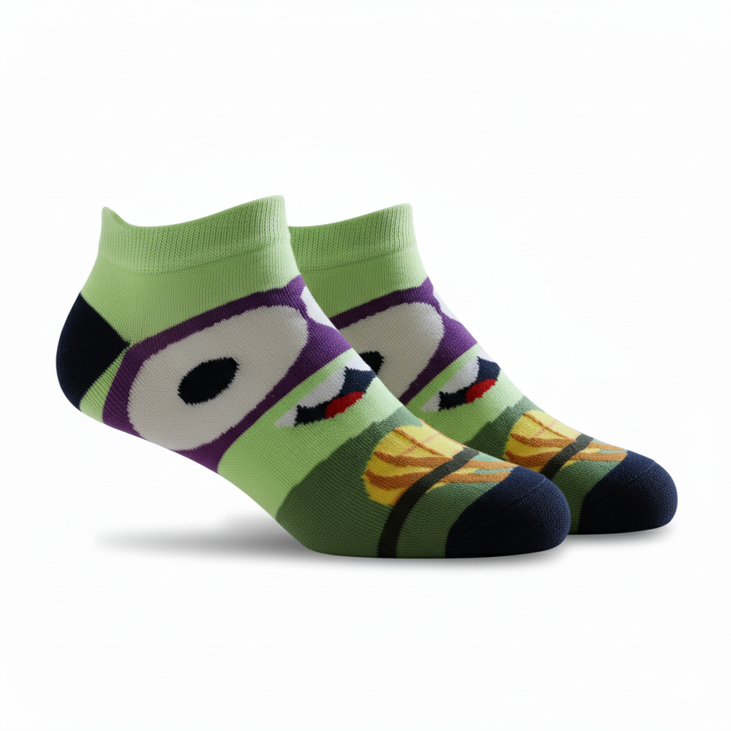 Louluu unisex cotton low cut socks — seamless — front view | Louluu