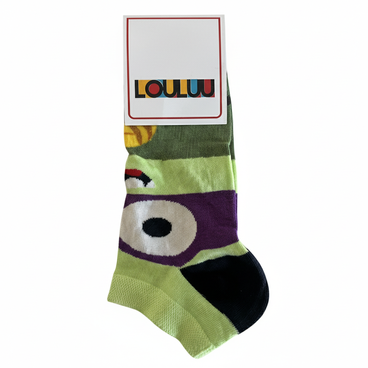 Louluu unisex cotton low cut socks — folded flat lay