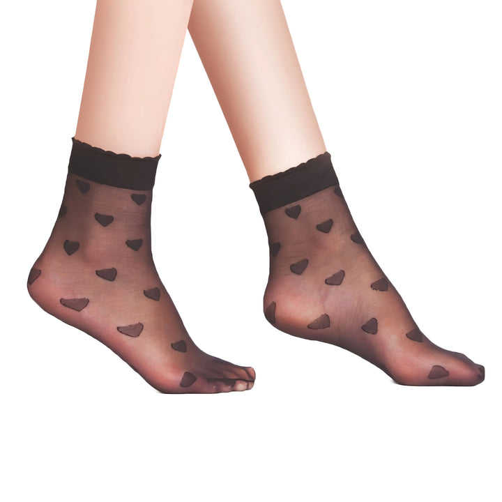 Daymod Heart Pattern Ankle Socks | Fashiontight UK