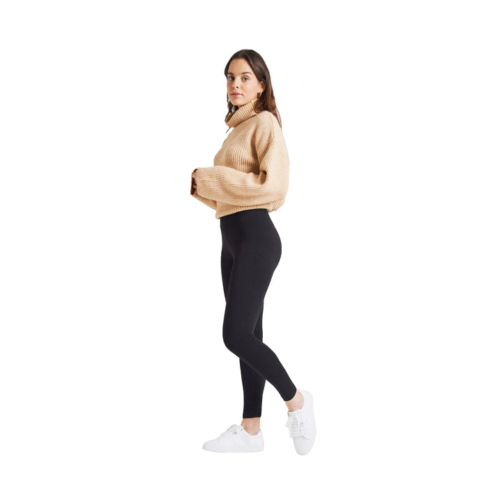 FashionTight Black Classic High Waisted Ankle Length Leggings | Fashiontight UK