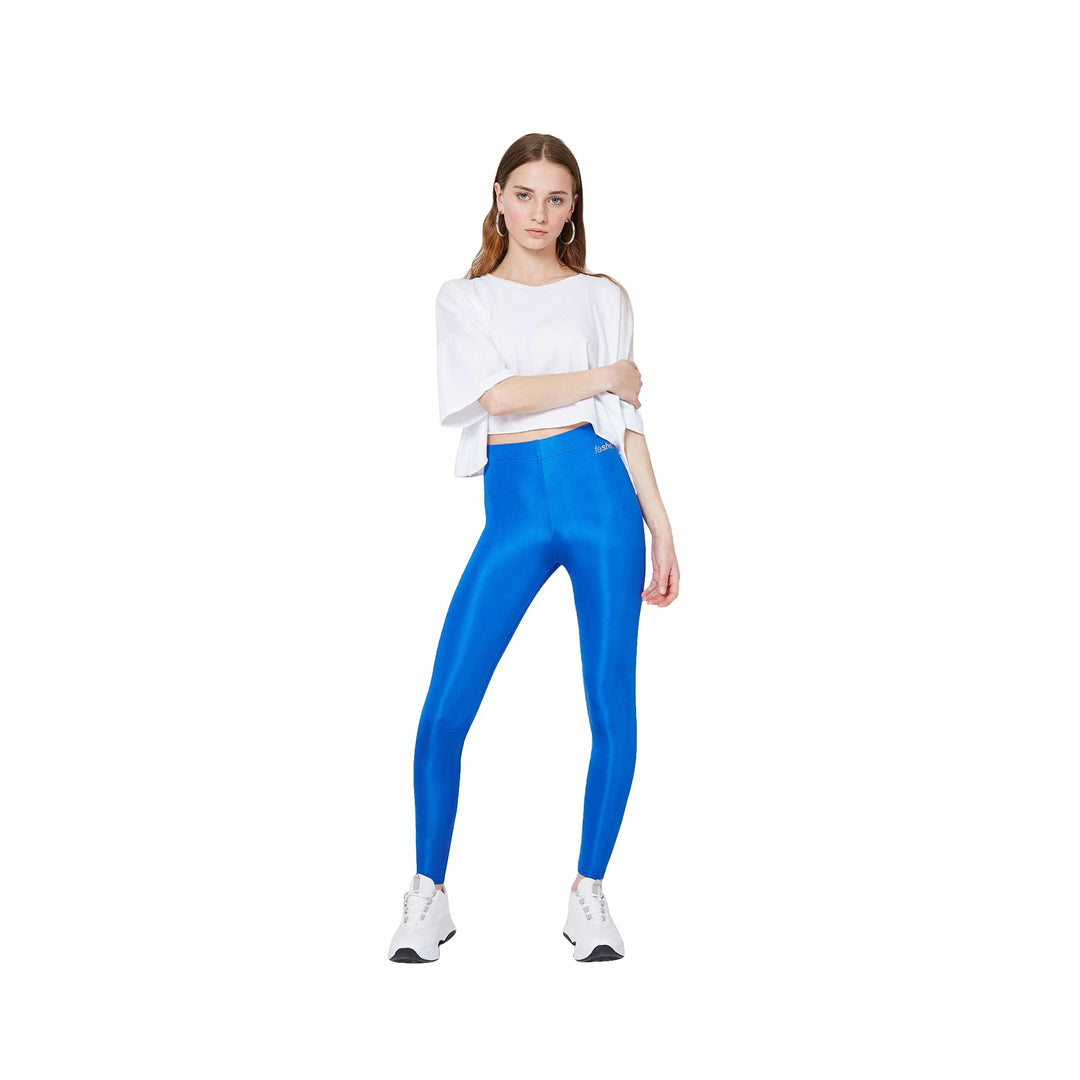 FashionTight Dark Blue Shiny Leggings | Fashiontight UK