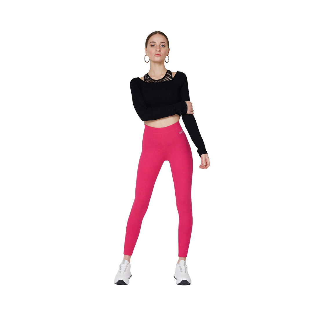 Fashiontight Pink Basic High Waisted Leggings | Fashiontight UK