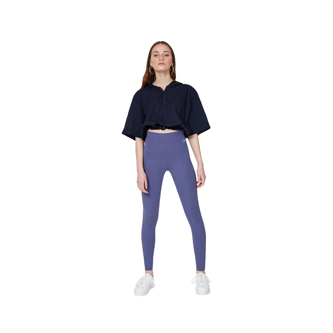 Fashiontight Purple Basic High Waisted Leggings | Fashiontight UK