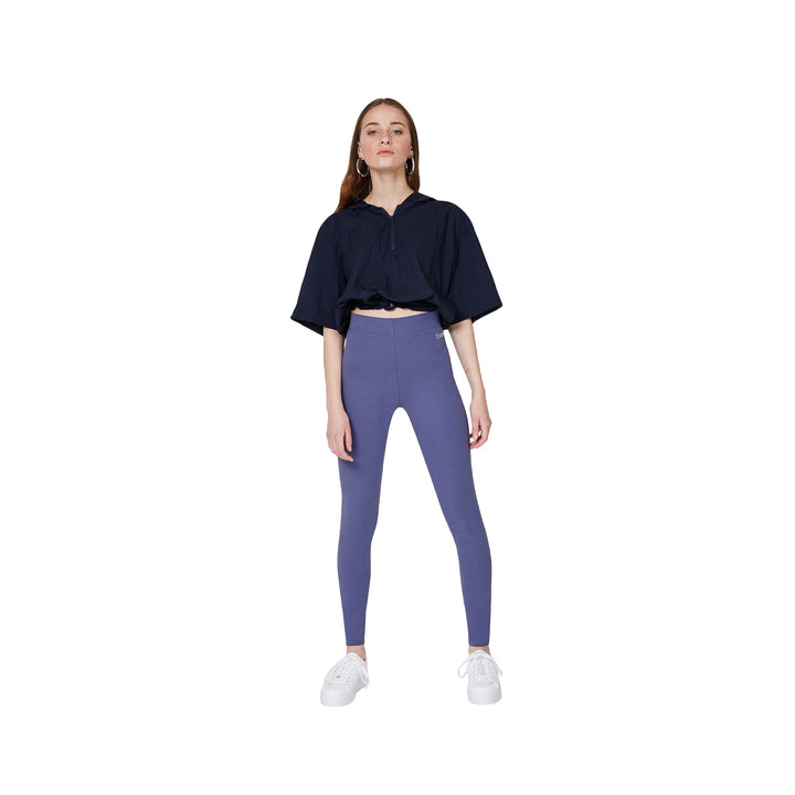 Fashiontight Purple Basic High Waisted Leggings | Fashiontight UK